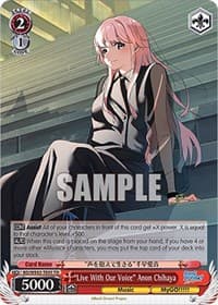 "Live With Our Voice" Anon Chihaya - BanG Dream! Girls Band Party! Countdown Collection Premium Booster - Weiss Schwarz card