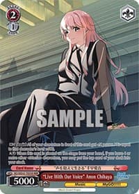 "Live With Our Voice" Anon Chihaya (RRR) - BanG Dream! Girls Band Party! Countdown Collection Premium Booster - Weiss Schwarz card