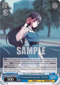 "Hesitating Without Hesitation" Taki Shiina - BanG Dream! Girls Band Party! Countdown Collection Premium Booster - Weiss Schwarz card