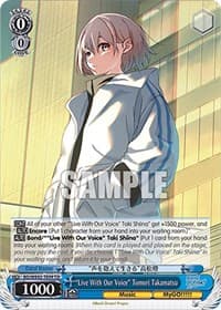 "Live With Our Voice" Tomori Takamatsu - BanG Dream! Girls Band Party! Countdown Collection Premium Booster - Weiss Schwarz card