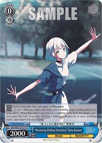 "Hesitating Without Hesitation" Rana Kaname - BanG Dream! Girls Band Party! Countdown Collection Premium Booster - Weiss Schwarz card