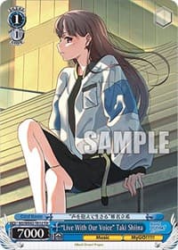 "Live With Our Voice" Taki Shiina - BanG Dream! Girls Band Party! Countdown Collection Premium Booster - Weiss Schwarz card