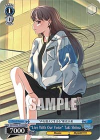 "Live With Our Voice" Taki Shiina (RRR) - BanG Dream! Girls Band Party! Countdown Collection Premium Booster - Weiss Schwarz card