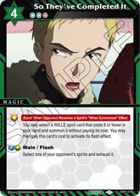 So They've Completed It - Collaboration Booster 01: Halo of Awakening - Battle Spirits Saga card