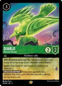Diablo - Devoted Herald - Ursula's Return - Disney Lorcana card