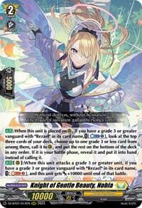 Knight of Gentle Beauty, Nobia - DZ-BT01: Fated Clash - Cardfight Vanguard card