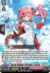 Dazzle Bubble Paradise, Precia - DZ-BT01: Fated Clash - Cardfight Vanguard card