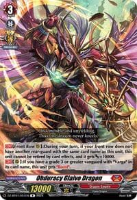 Obduracy Glaive Dragon - DZ-BT01: Fated Clash - Cardfight Vanguard card