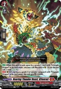 Roaring Thunder Beast, Kitenraiz - DZ-BT01: Fated Clash - Cardfight Vanguard card