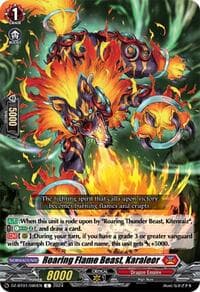 Roaring Flame Beast, Karaleor - DZ-BT01: Fated Clash - Cardfight Vanguard card