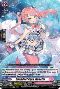 Confident Aqua, Musette - DZ-BT01: Fated Clash - Cardfight Vanguard card