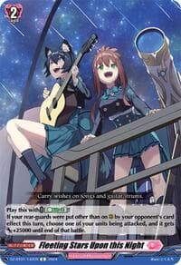 Fleeting Stars Upon this Night - DZ-BT01: Fated Clash - Cardfight Vanguard card