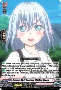 Summer Sky's Harmony, Mashiro Kurata (EXC) - DZ-BT01: Fated Clash - Cardfight Vanguard card
