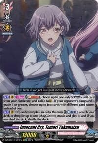 Innocent Cry, Tomori Takamatsu (EXRRR) - DZ-BT01: Fated Clash - Cardfight Vanguard card