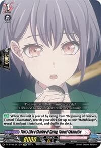 That's Like a Shadow of Spring, Tomori Takamatsu (EXC) - DZ-BT01: Fated Clash - Cardfight Vanguard card