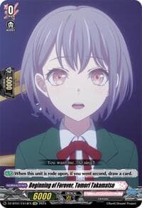 Beginning of Forever, Tomori Takamatsu (EXC) - DZ-BT01: Fated Clash - Cardfight Vanguard card