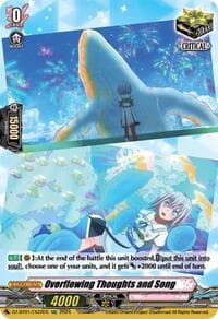 Overflowing Thoughts and Song (EX22) (EXC) - DZ-BT01: Fated Clash - Cardfight Vanguard card
