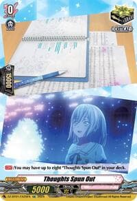 Thoughts Spun Out (EX25) (EXC) - DZ-BT01: Fated Clash - Cardfight Vanguard card