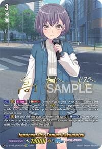 Innocent Cry, Tomori Takamatsu (EXS) - DZ-BT01: Fated Clash - Cardfight Vanguard card