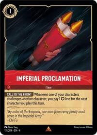Imperial Proclamation - Ursula's Return - Disney Lorcana card