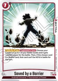 Saved by a Barrier - Blazing Aura - Dragon Ball Super: Fusion World card