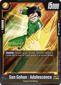 Son Gohan : Adolescence - FB02-121 - Blazing Aura Release Event Cards - Dragon Ball Super: Fusion World card