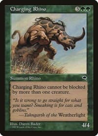 Charging Rhino - Tempest - Magic: The Gathering card