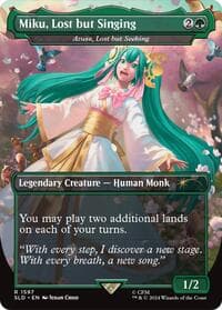 Miku, Lost but Singing - Azusa, Lost but Seeking - Secret Lair Drop Series - Magic: The Gathering card