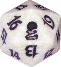 Odyssey Spindown Die - White - Wizards of the Coast Dice - Life Counters card
