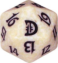 Deckmasters: Garfield vs. Finkel Spindown Die - White - Wizards of the Coast Dice - Life Counters card