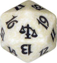 Judgment Spindown Die - White - Wizards of the Coast Dice - Life Counters card