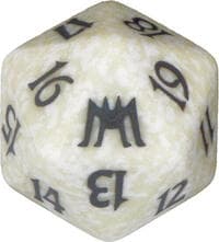 Onslaught Spindown Die - White - Wizards of the Coast Dice - Life Counters card