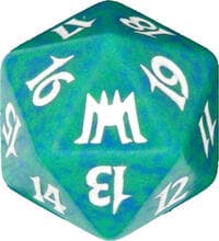 Onslaught Spindown Die - Green - Wizards of the Coast Dice - Life Counters card