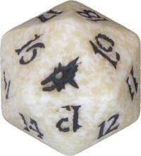 Scourge Spindown Die - White - Wizards of the Coast Dice - Life Counters card