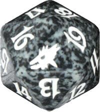 Scourge Spindown Die - Black - Wizards of the Coast Dice - Life Counters card