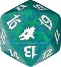 Scourge Spindown Die - Green - Wizards of the Coast Dice - Life Counters card