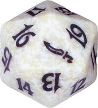 Mirrodin Spindown Die - White - Wizards of the Coast Dice - Life Counters card