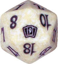 9th Edition Spindown Die - White - Wizards of the Coast Dice - Life Counters card