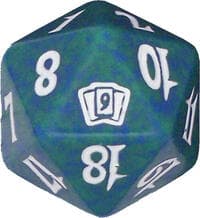 9th Edition Spindown Die - Green - Wizards of the Coast Dice - Life Counters card