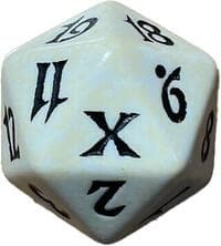 10th Edition Spindown Die - White - Wizards of the Coast Dice - Life Counters card