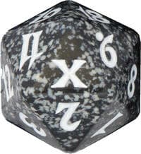 10th Edition Spindown Die - Black - Wizards of the Coast Dice - Life Counters card