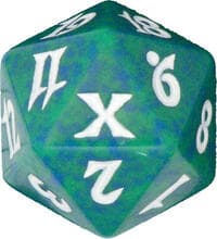 10th Edition Spindown Die - Green - Wizards of the Coast Dice - Life Counters card