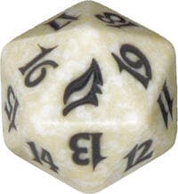 Lorwyn Spindown Die - White - Wizards of the Coast Dice - Life Counters card