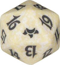 Eventide Spindown Die - White - Wizards of the Coast Dice - Life Counters card
