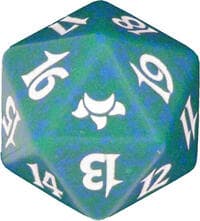 Eventide Spindown Die - Green - Wizards of the Coast Dice - Life Counters card