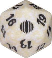Shards of Alara Spindown Die - White - Wizards of the Coast Dice - Life Counters card