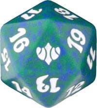 Conflux Spindown Die - Green - Wizards of the Coast Dice - Life Counters card