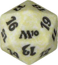 Magic 2010 (M10) Spindown Die - White - Wizards of the Coast Dice - Life Counters card