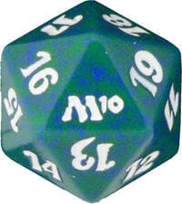 Magic 2010 (M10) Spindown Die - Green - Wizards of the Coast Dice - Life Counters card