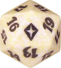 Worldwake Spindown Die - White - Wizards of the Coast Dice - Life Counters card